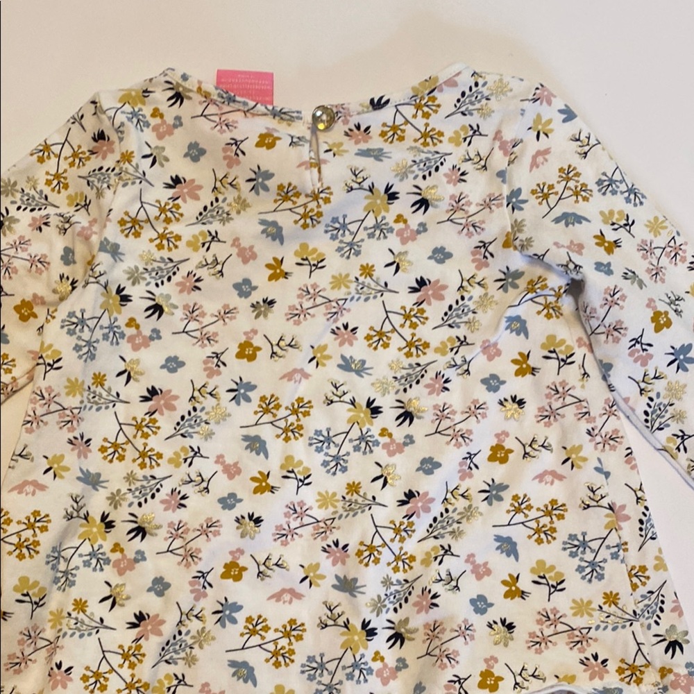 Isaac Mizrahi Mustard Yellow Vest with Floral Long Sleeve Shirt Size 12 MOS - Picture 7 of 8